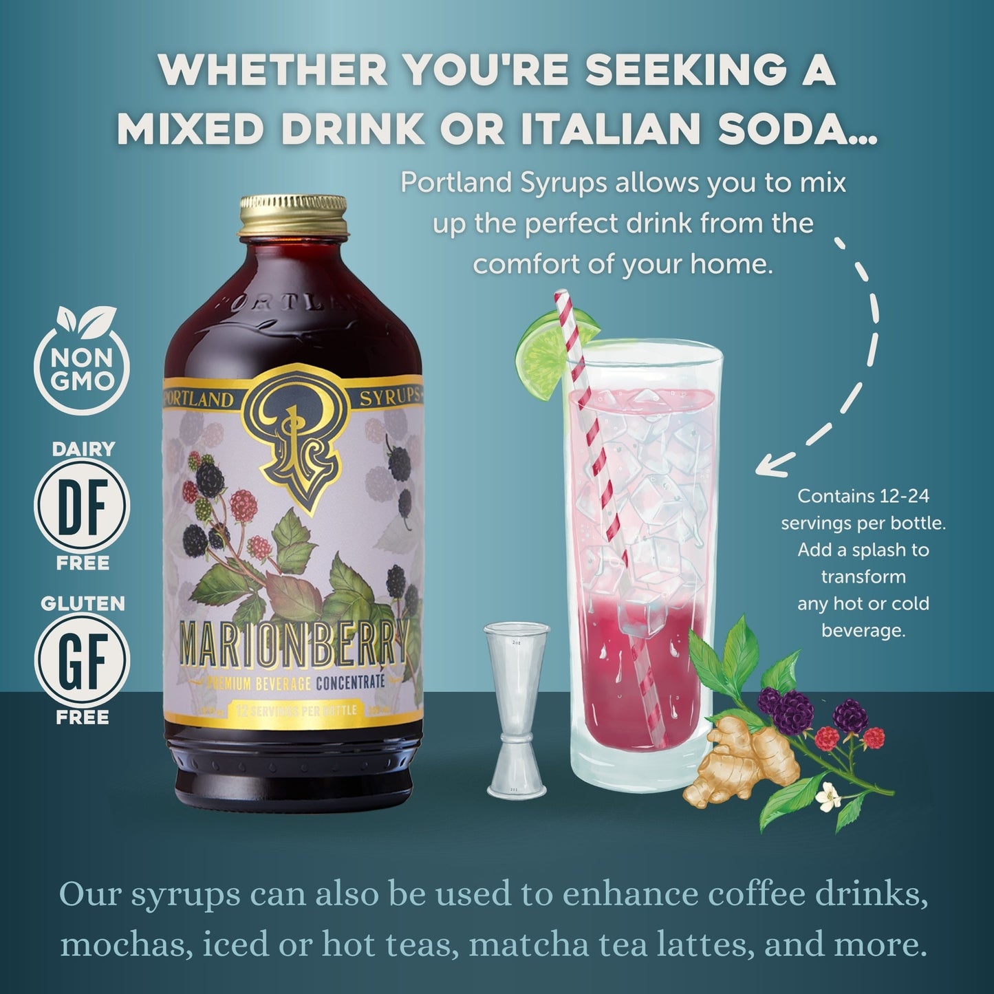 Marionberry Syrup two-pack