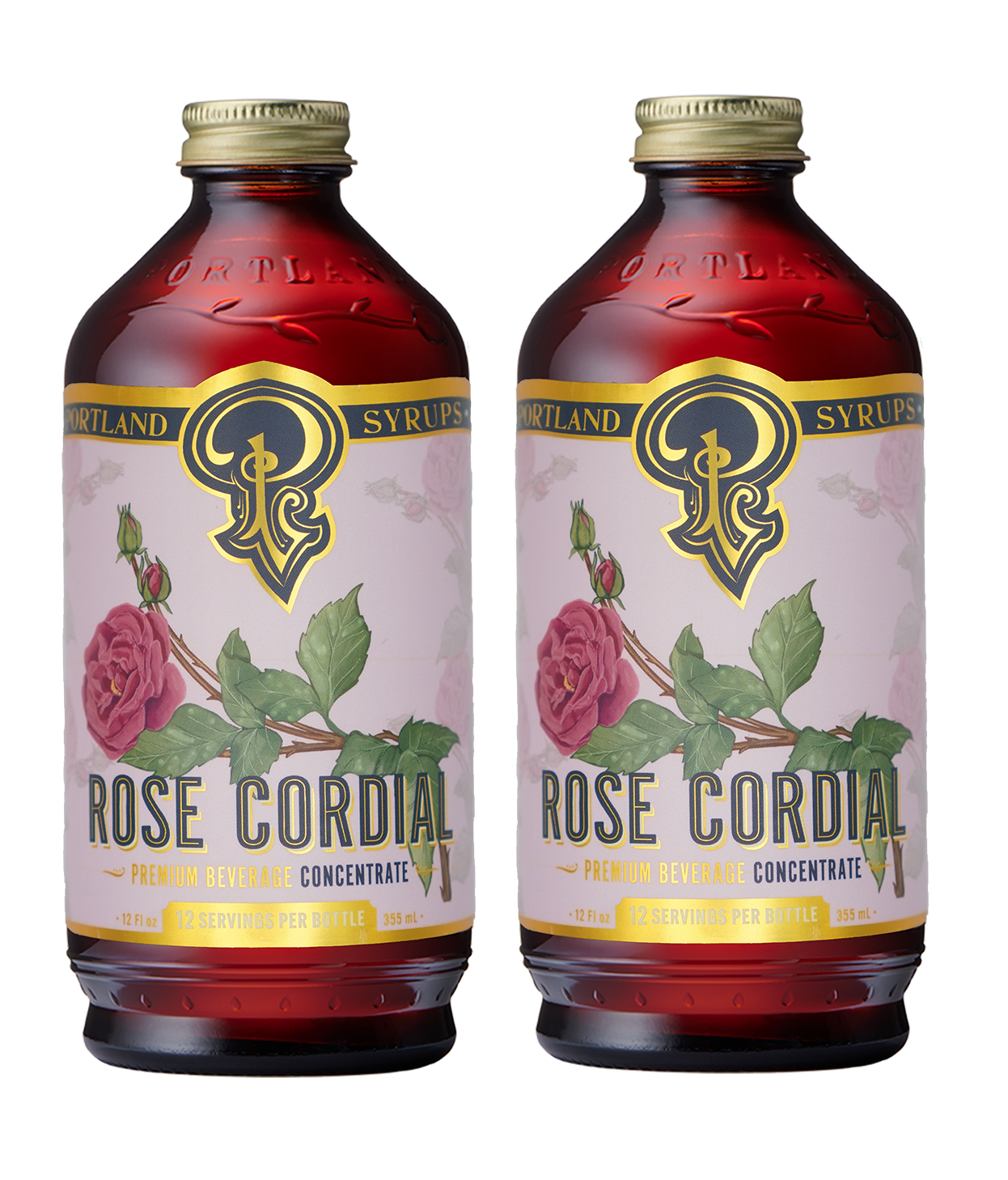 Rose Cordial Syrup two-pack