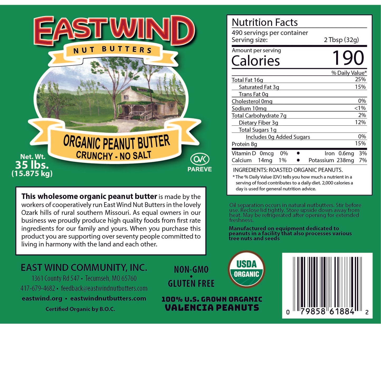 Organic Valencia Peanut Butter- 2 Ingredients or less